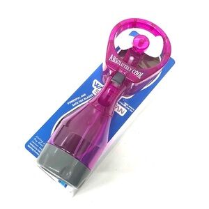 Water Misting Fan Absolutely Cool Pink Handheld Fan